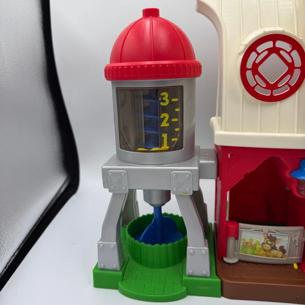 Fisher-Price Little People Caring for Animals Farm Toddler Playset Red White